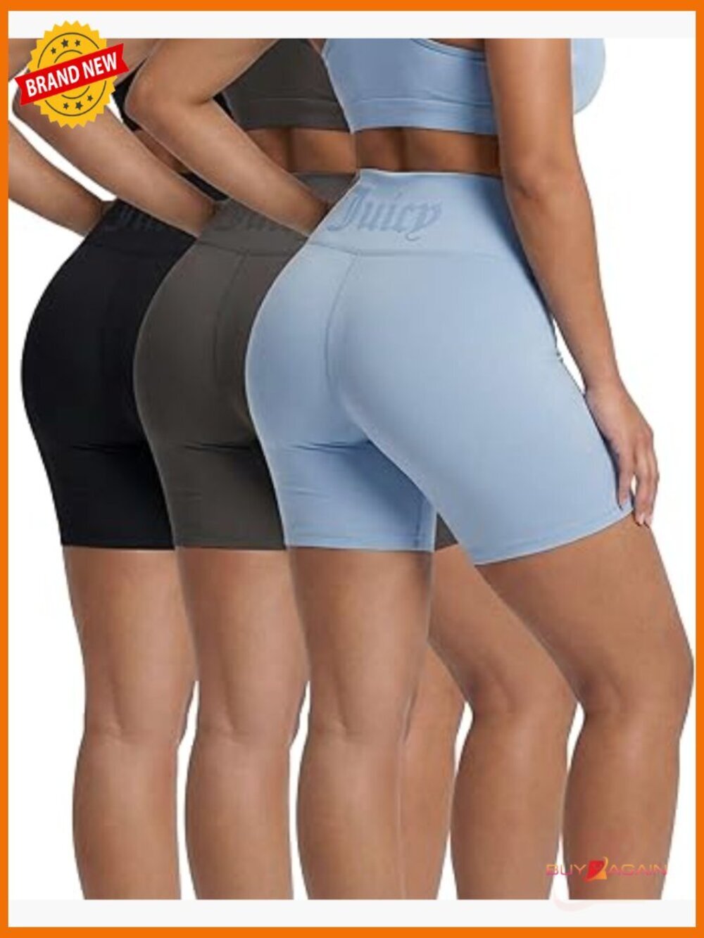 3 Inch High Waisted Biker Shorts Athletic Workout Compression Gym Cycling Yoga